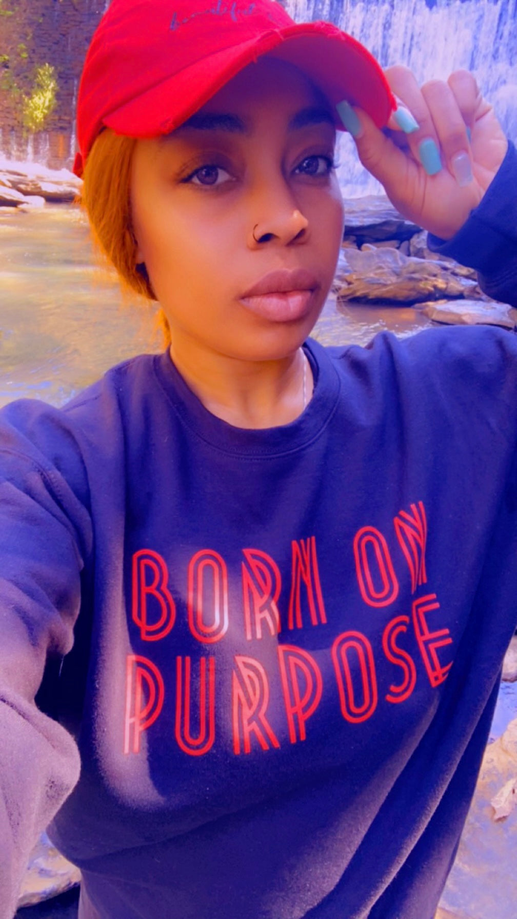 "Born On Purpose" Faith-Based Crewneck
