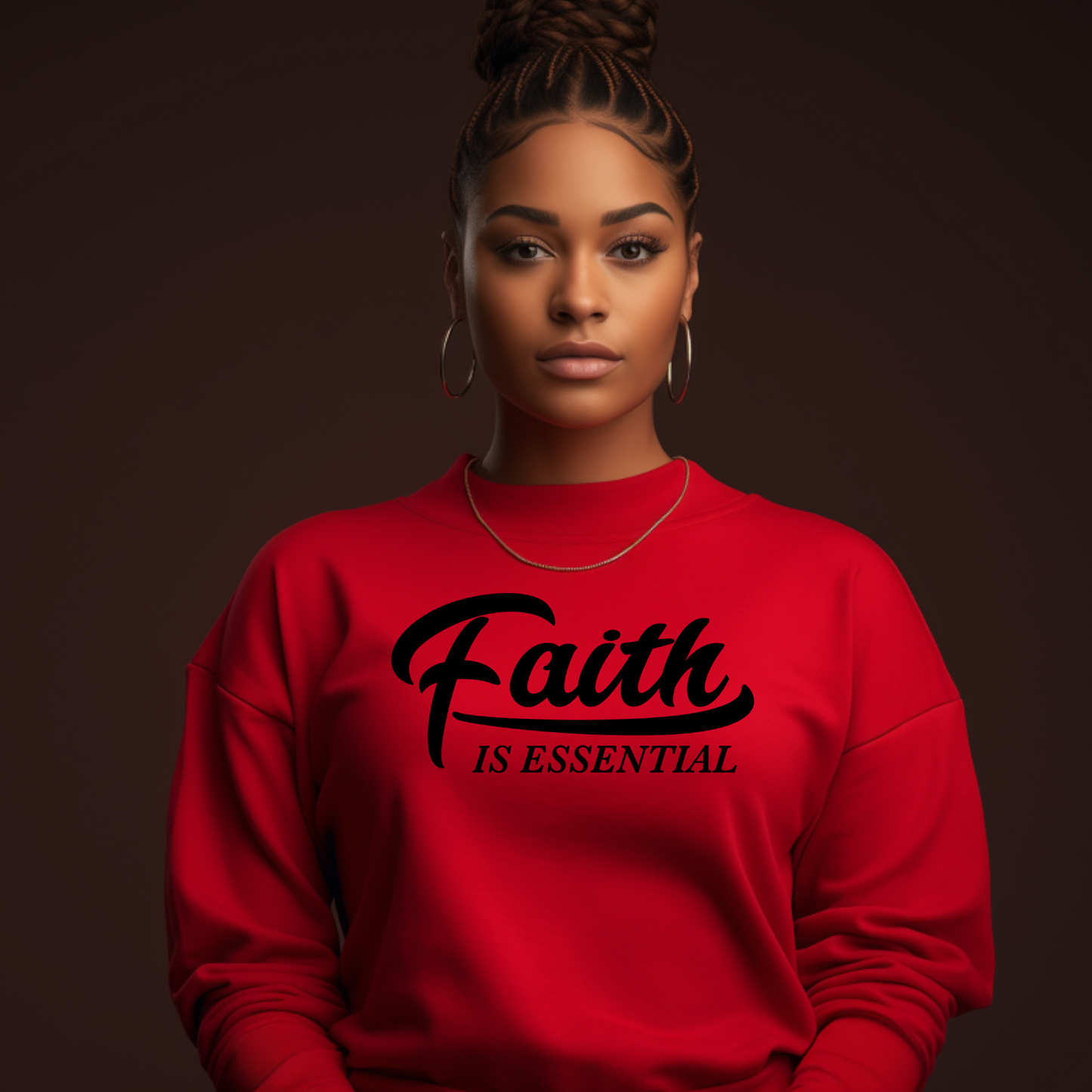 "Faith Is Essential" Faith-Based Sweatshirt