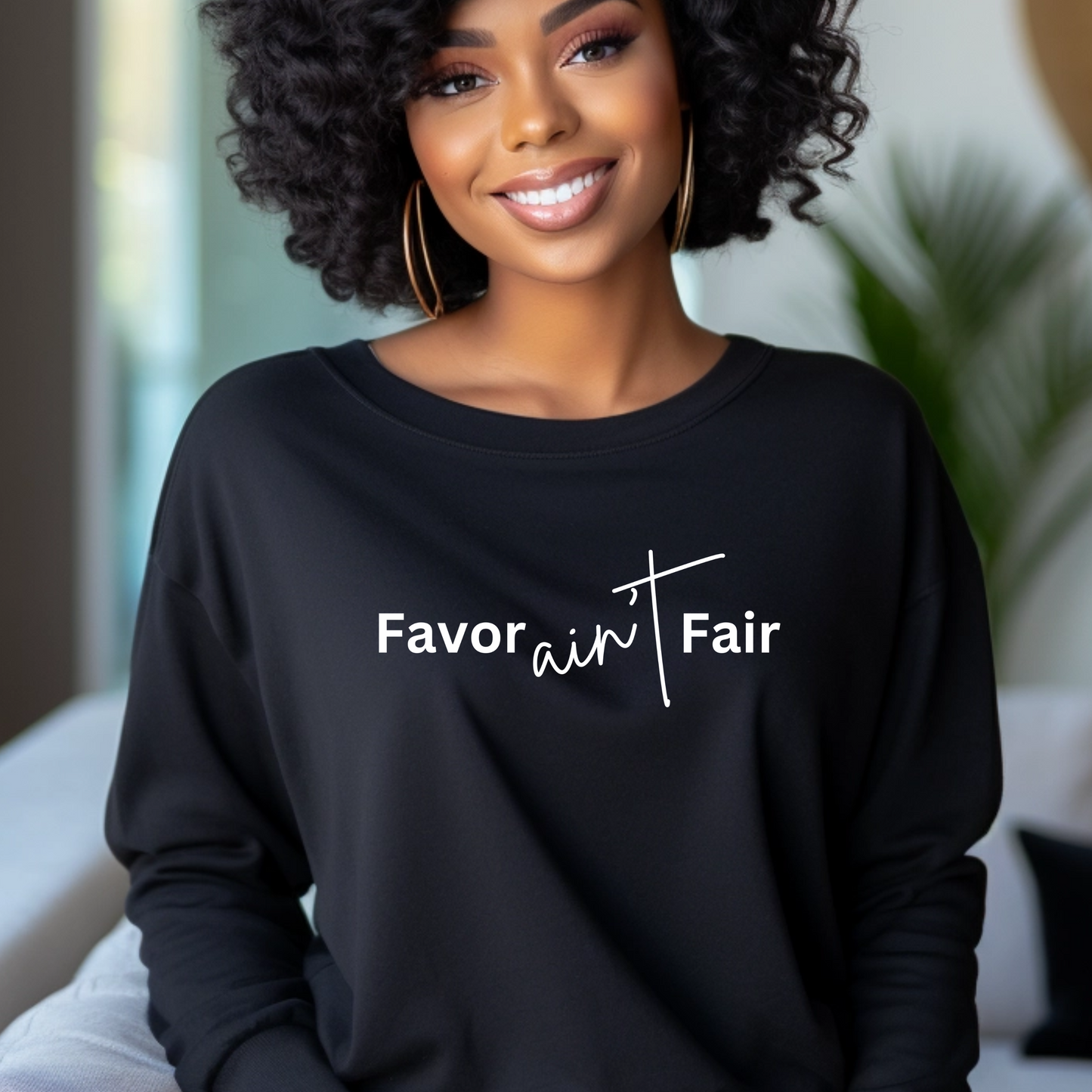 "Favor ain't Fair" Faith-Based Crewneck