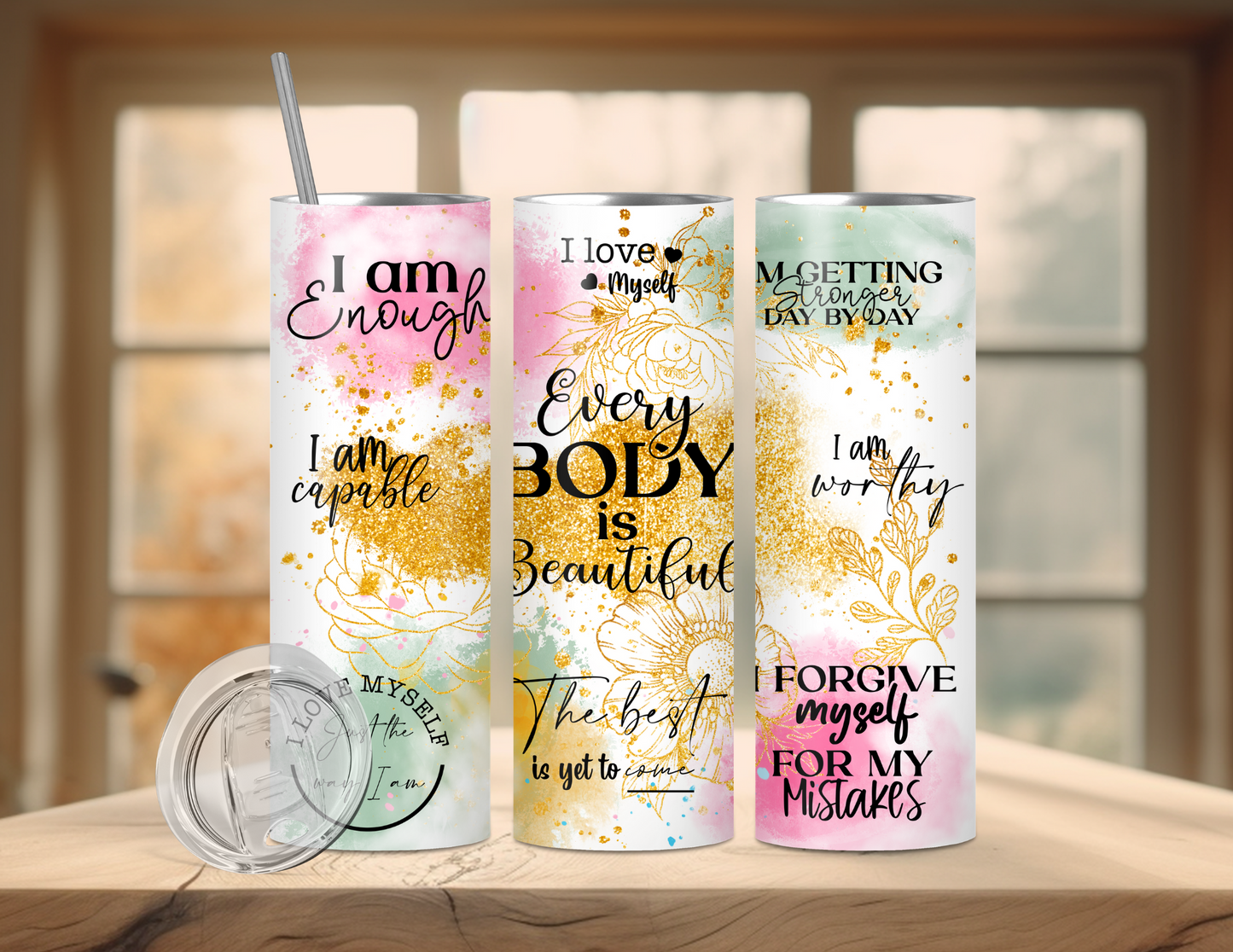 I Am Affirmations - 20oz Double Walled Steel Tumbler