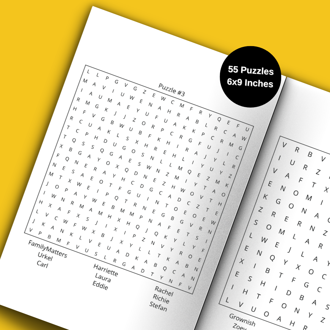 Black Sitcom Word Search Puzzle Book: 55 Fun Puzzles Inspired By Your Favorite Show! Relive the Best Classic TV Shows, Catchphrases, and Characters from the 70s, 80s, 90s, and 2000s