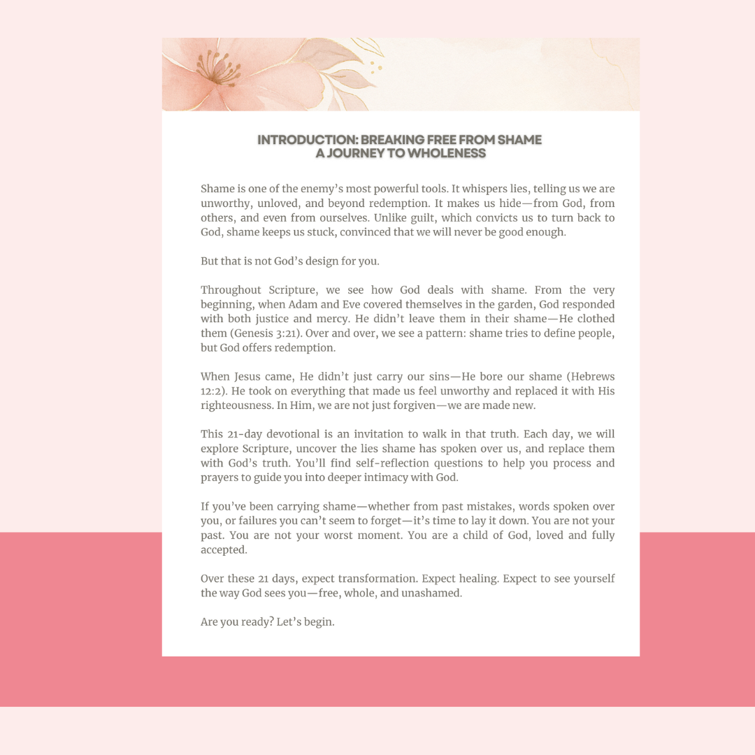 21 Day Devotional for Women-Overcoming Shame