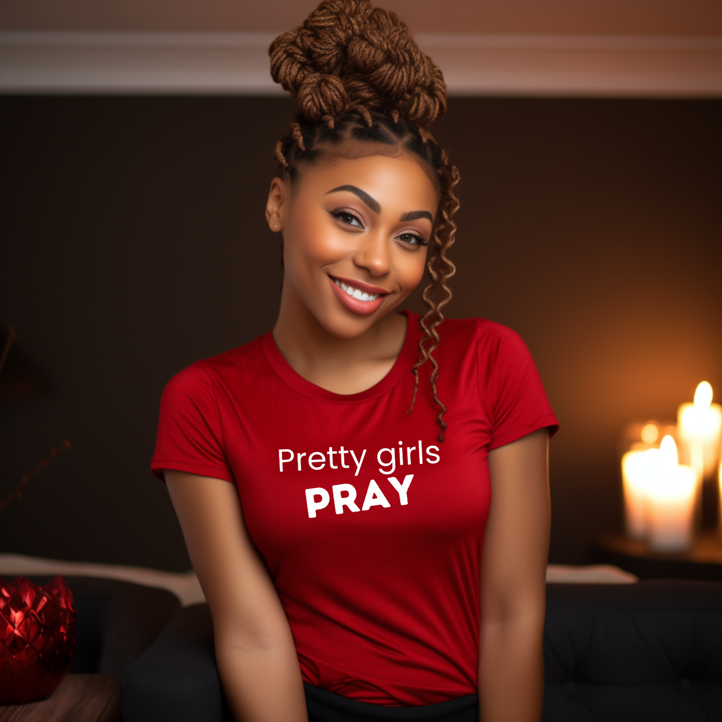 "Pretty Girls Pray" Faith-Inspired Short Sleeve T-shirt