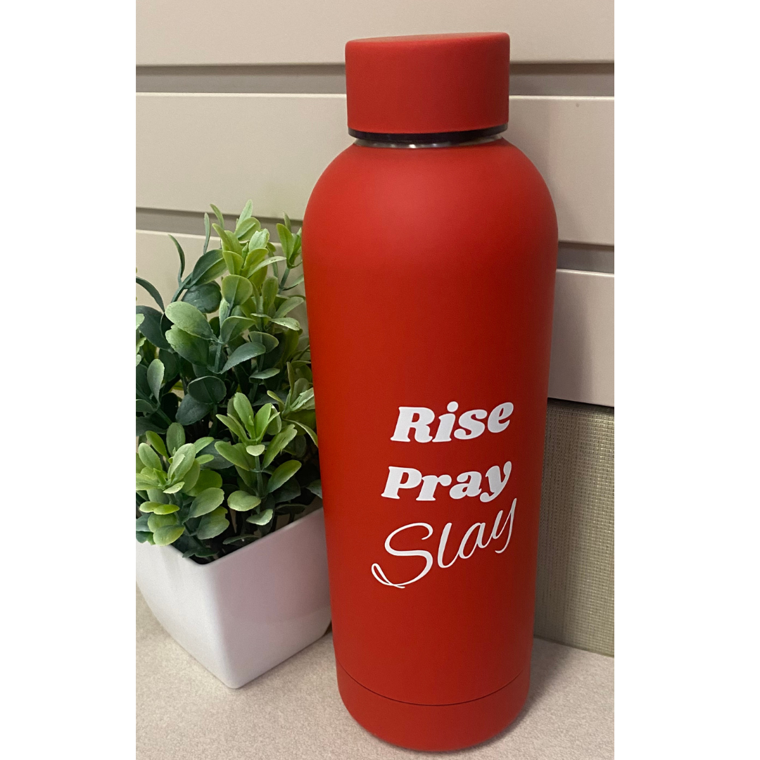 "Rise, Pray, Slay" Faith-Based 500ml Water Bottle