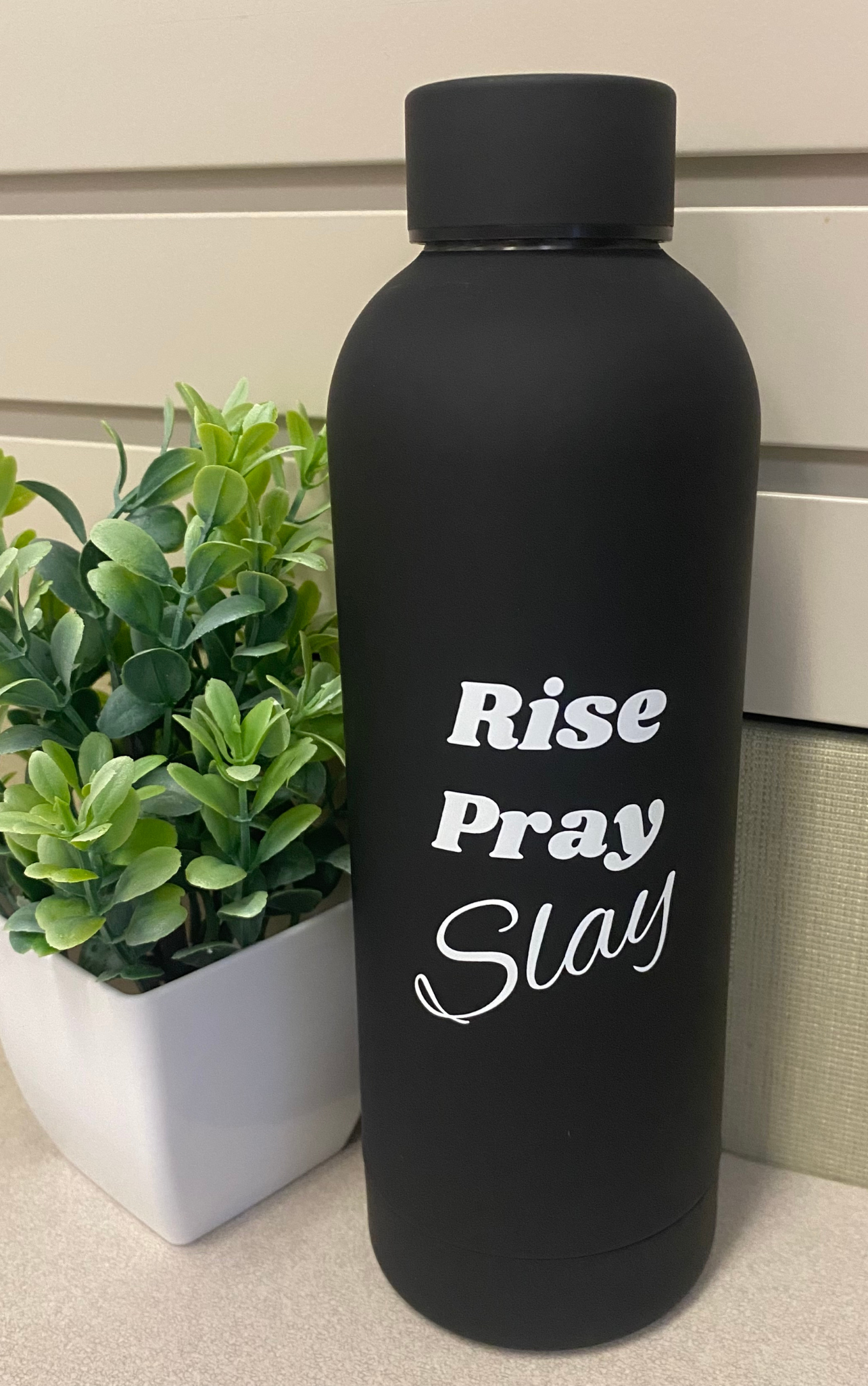 "Rise, Pray, Slay" Faith-Based 500ml Water Bottle
