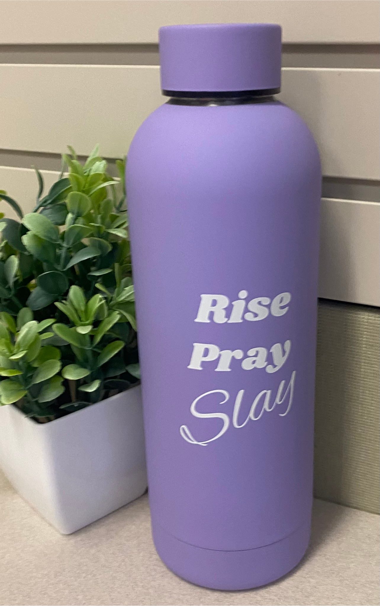 "Rise, Pray, Slay" Faith-Based 500ml Water Bottle