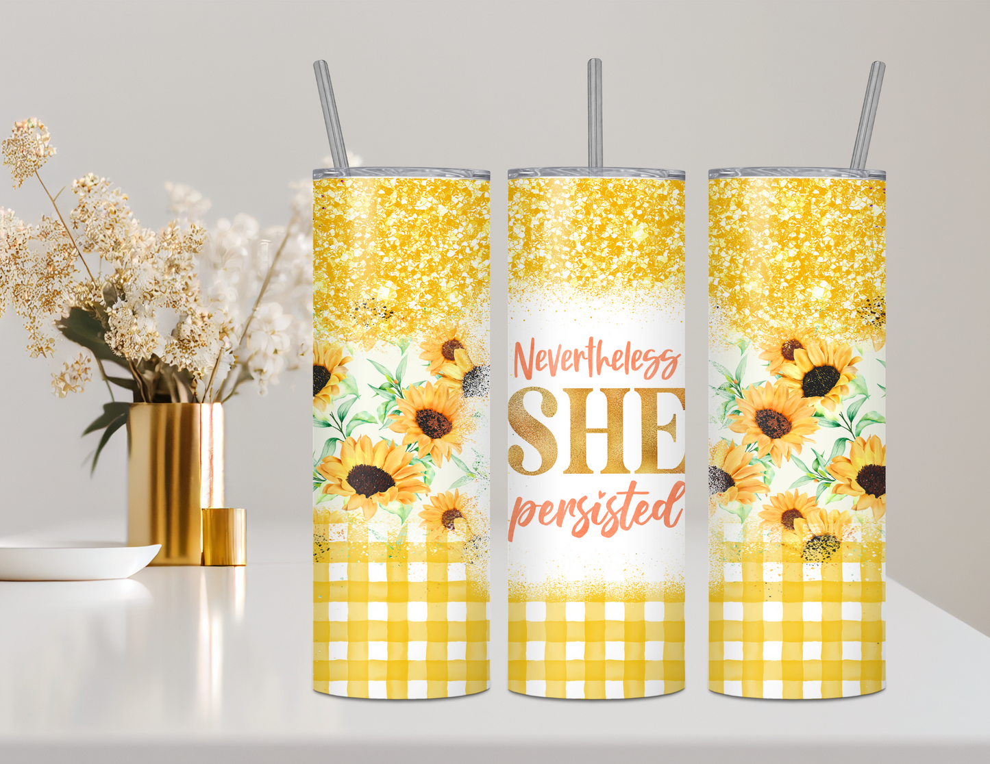 She Persisted - 20oz Double Walled Steel Tumbler