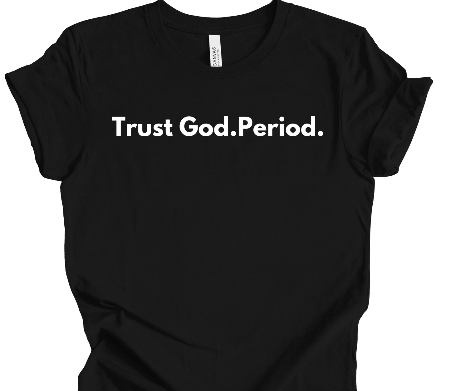 Faith-Based QR Code T-Shirt "Trust God. Period."