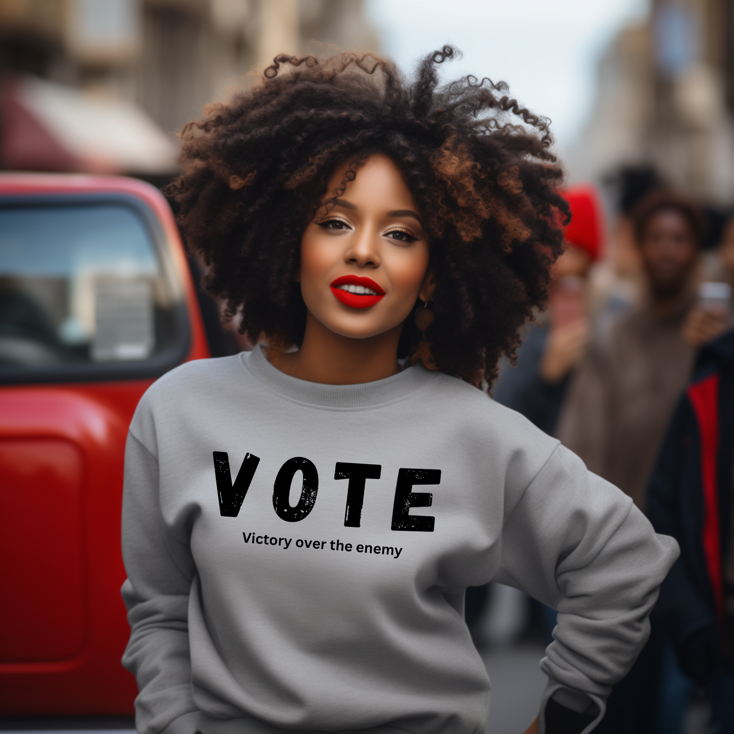 VOTE "Victory Over The Enemy" Faith-Based Unisex crewneck