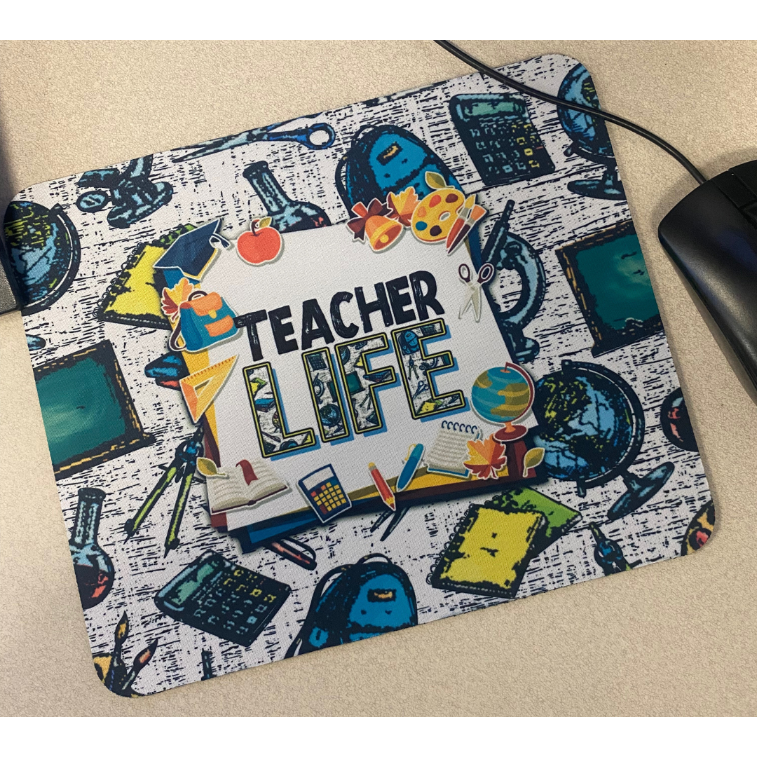 Sleek and Durable Mouse Pad "Teacher Life"