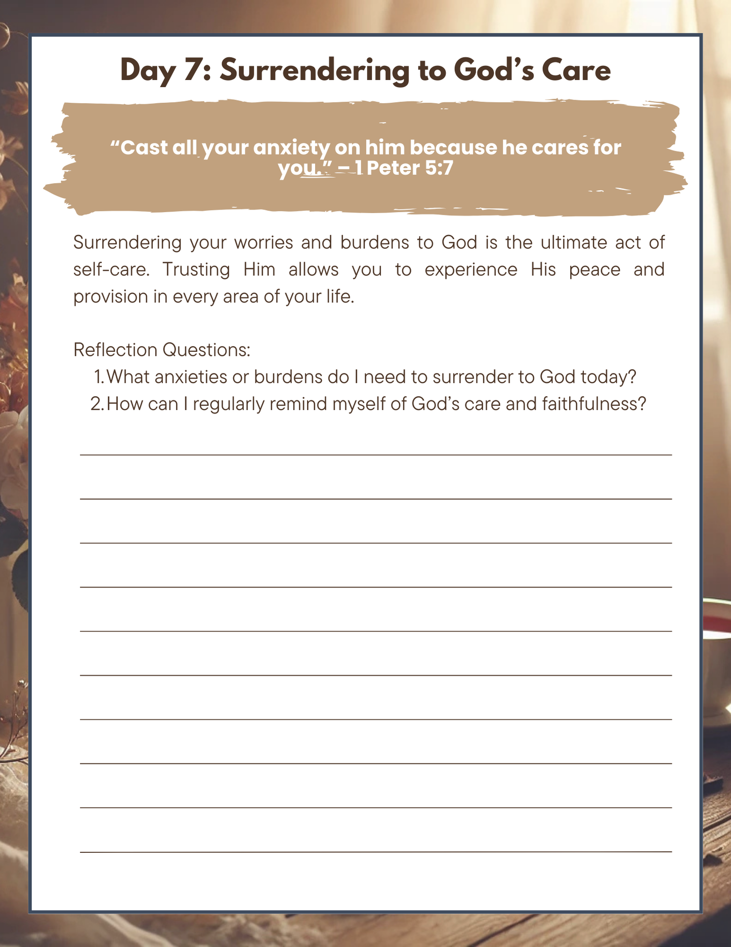 7 Day Devotional-Self-Care