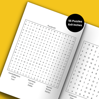 Black Sitcom Word Search Puzzle Book: 55 Fun Puzzles Inspired By Your Favorite Show! Relive the Best Classic TV Shows, Catchphrases, and Characters from the 70s, 80s, 90s, and 2000s