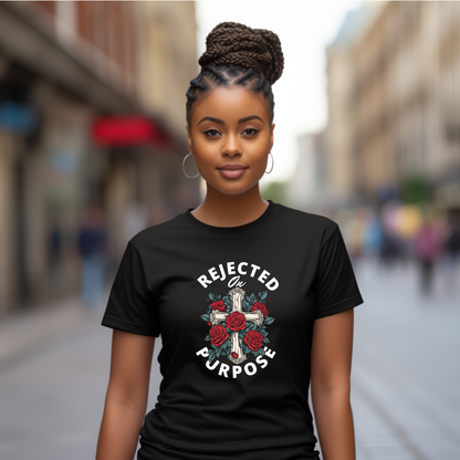 "Rejected On Purpose" Faith-Inspired Short Sleeve Unisex t-shirt