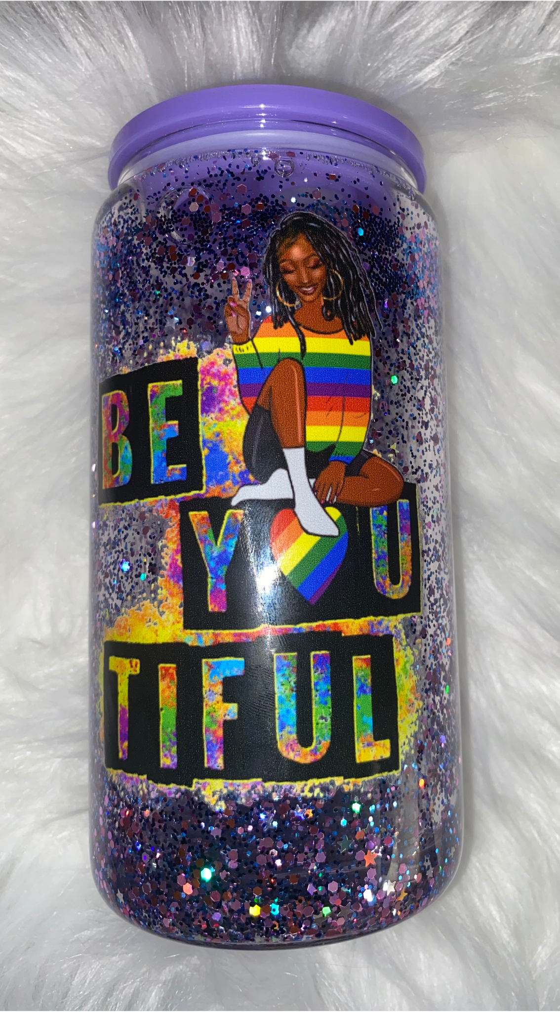 Be You Tiful - 12oz glass cup