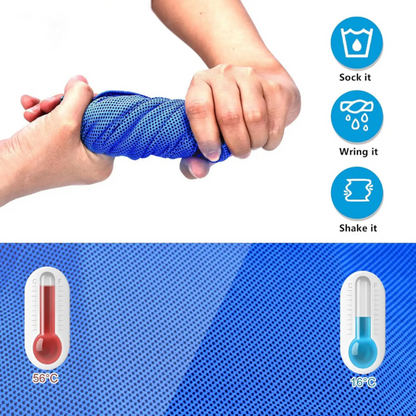 Water bottle & cooling towel set