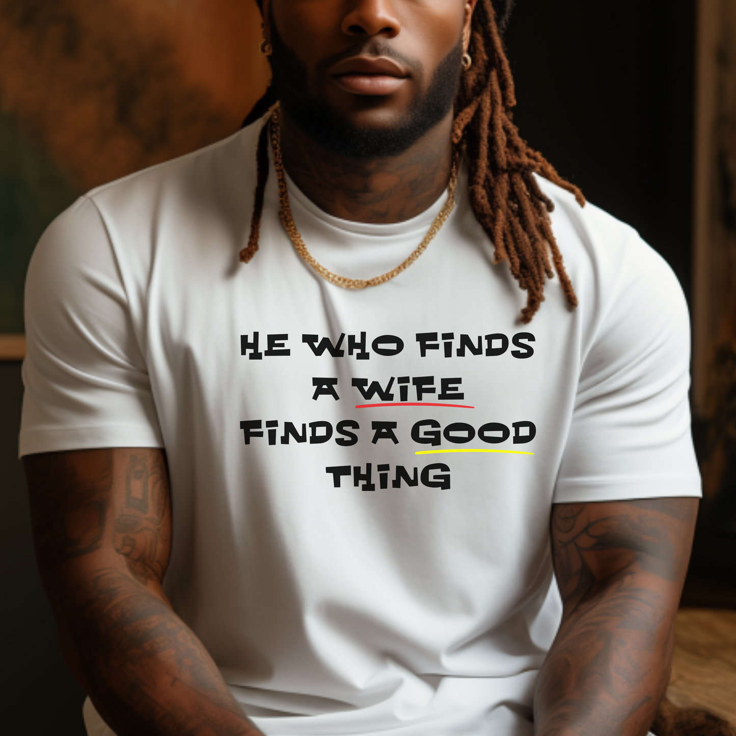 He who finds a wife - Couple's T-shirt