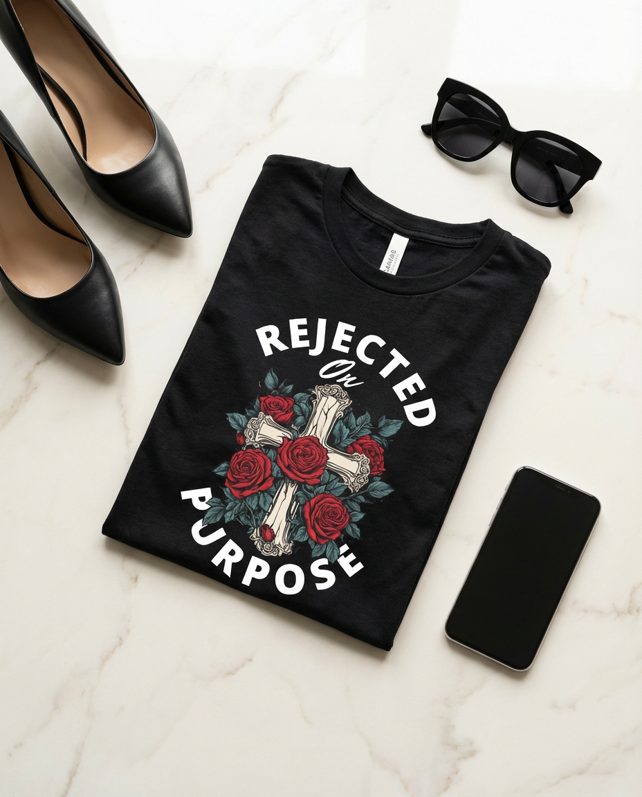 "Rejected On Purpose" Faith-Inspired Short Sleeve Unisex t-shirt