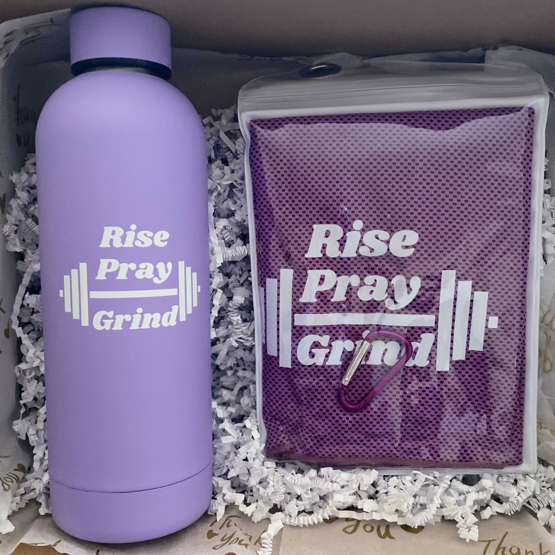 Water bottle & cooling towel set